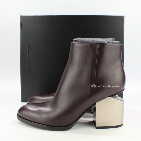 Rare Alexander Wang Gabi Leather Ankle Boots | Iconic Cut-Out Heel | Discontinue - Picture 2 of 16